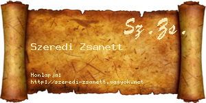 Szeredi Zsanett névjegykártya