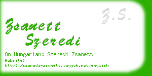 zsanett szeredi business card